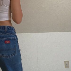 Dickies dark blue distressed jeans